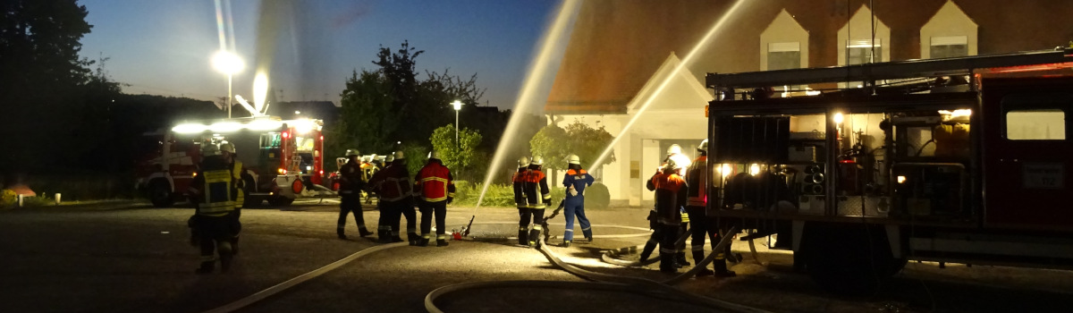 Gemeinschaftsübung der FF Gablingen und FF Batzenhofen